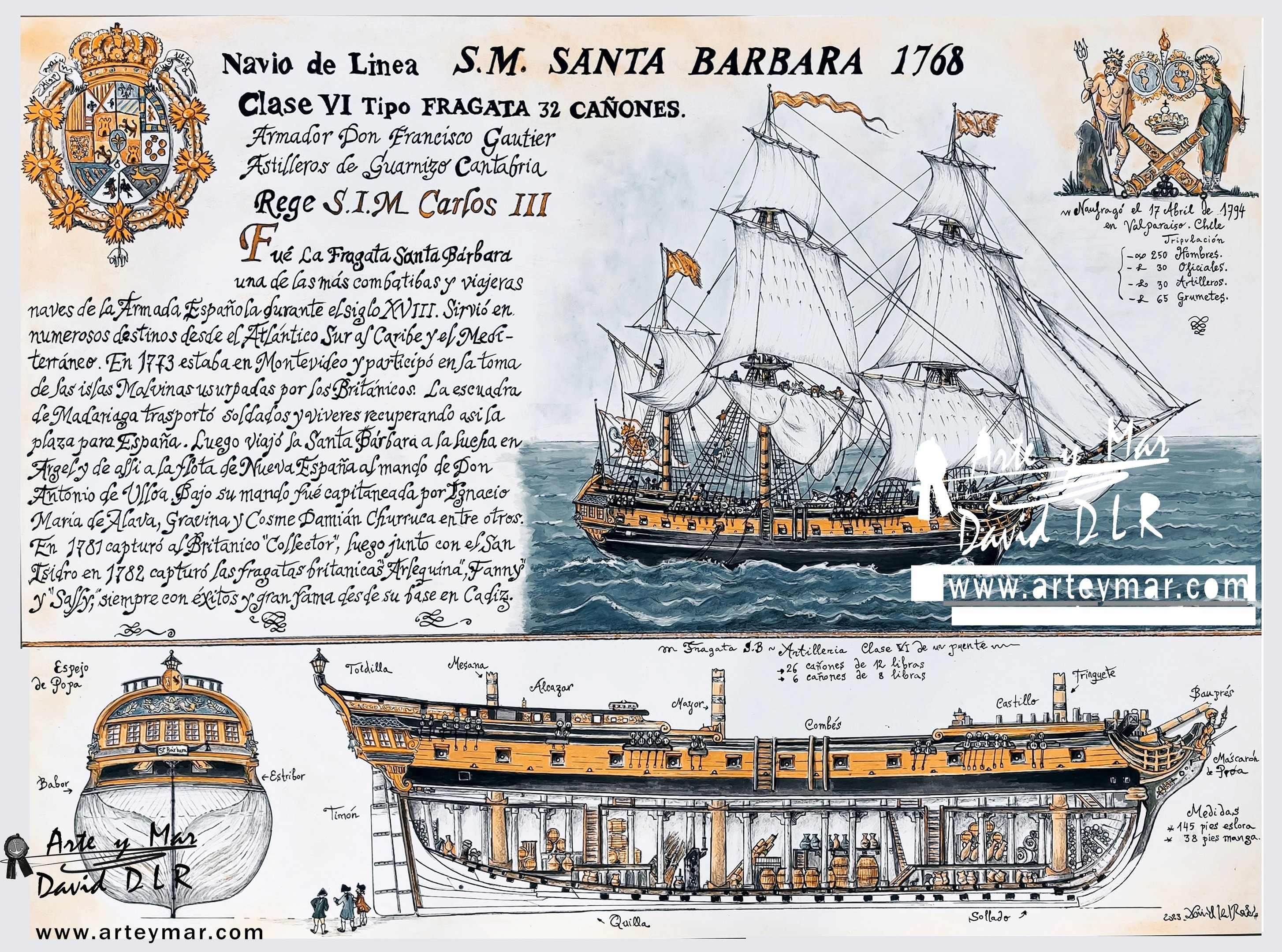 Tablilla grande navío 'Santa Bárbara'