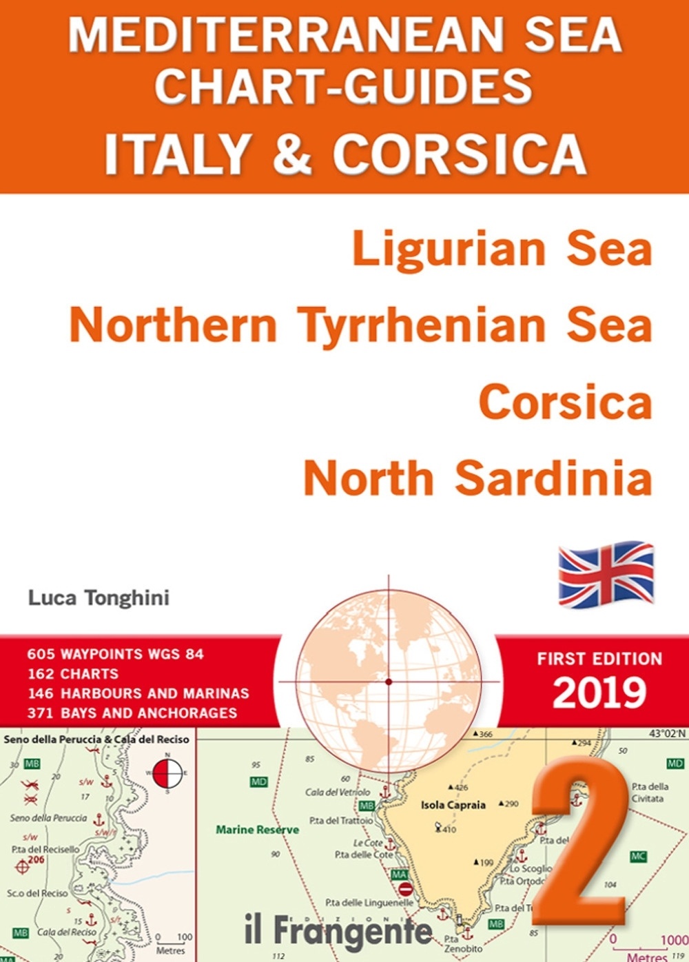 Mediterranean Sea Chart-Guides Italy & Corsica 2 "Ligurian Sea, Northern Tyrrhenian Sea, Corsica, North Sardinia"