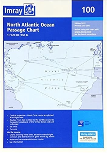 100 North Atlantic Ocean Passage Chart