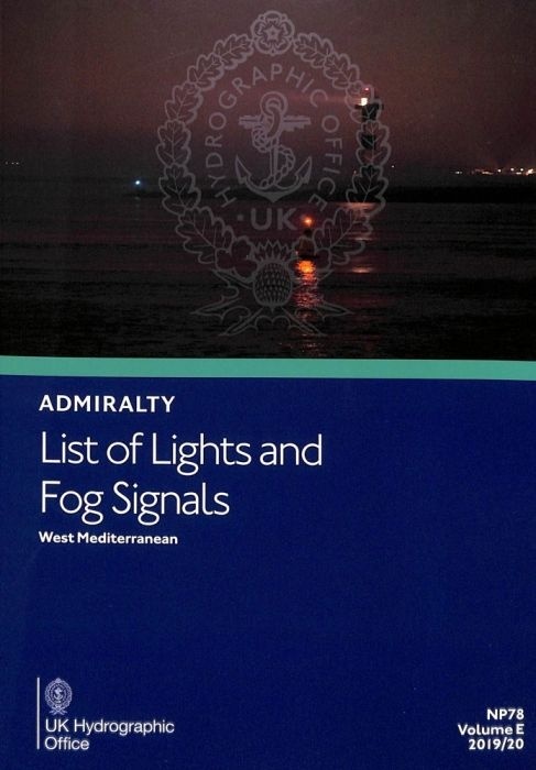 NP78 Vol E Admiralty List of Lights and Fog Signals - Mediterranean, Black & Red Seas 2023 "Volume E Mediterranean, Black and Red Seas"