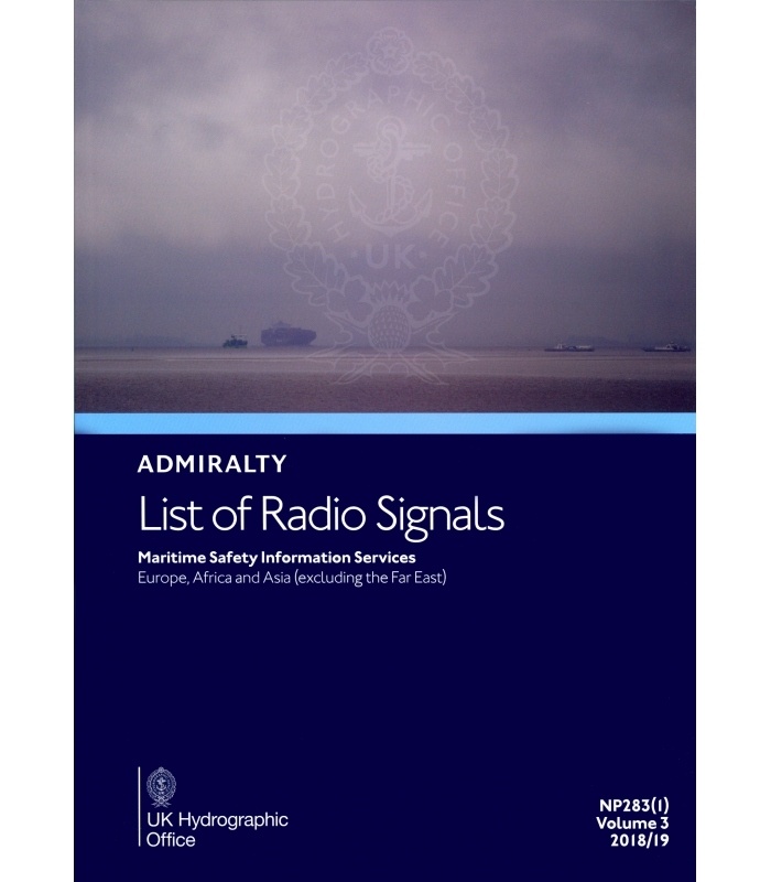 NP283(1) Admiralty List of Radio Signals Vol 3 Part 1 "Part 1 Maritime information services - Europe, Africa and Asia ("
