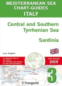 Mediterranean Sea Chart-Guides Italy  CENTRAL AND SOUTHERN  TYRRHENIAN- SARDINIA "Central and Southern Tyrrhenian Sea Sardinia"