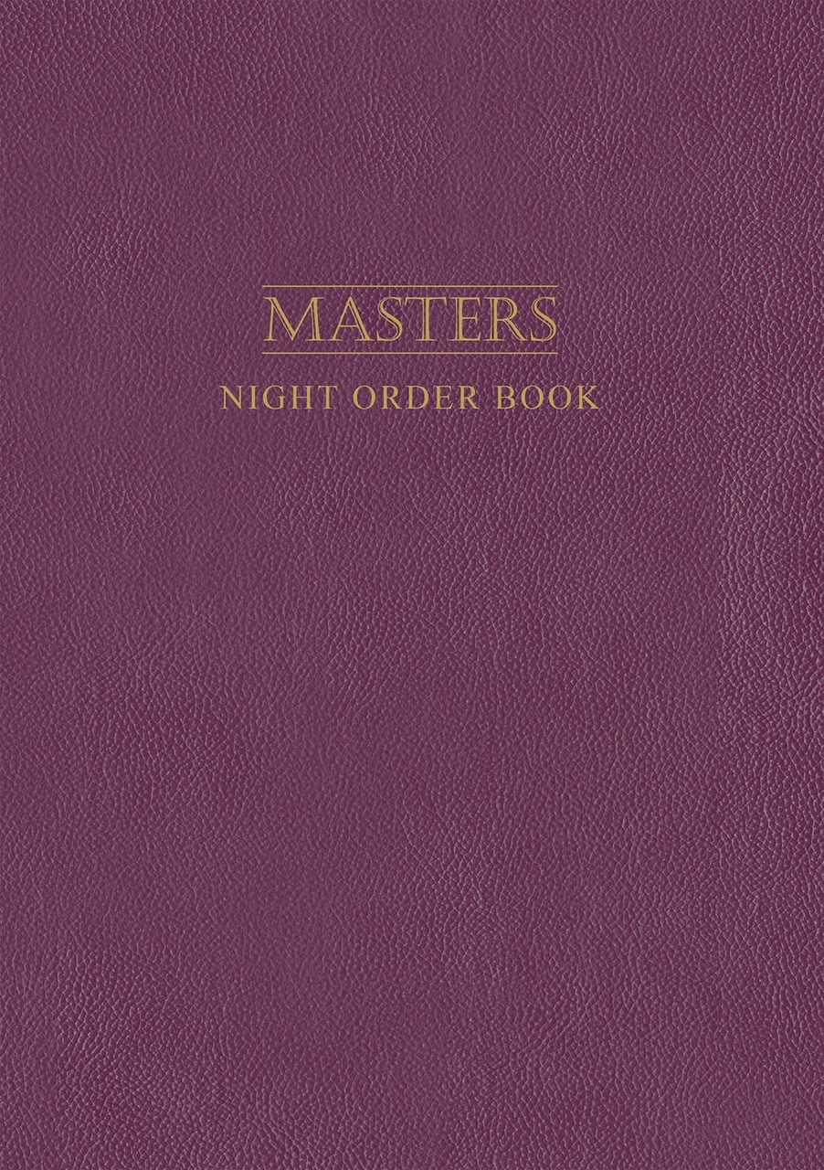 Masters Night Order Logbook