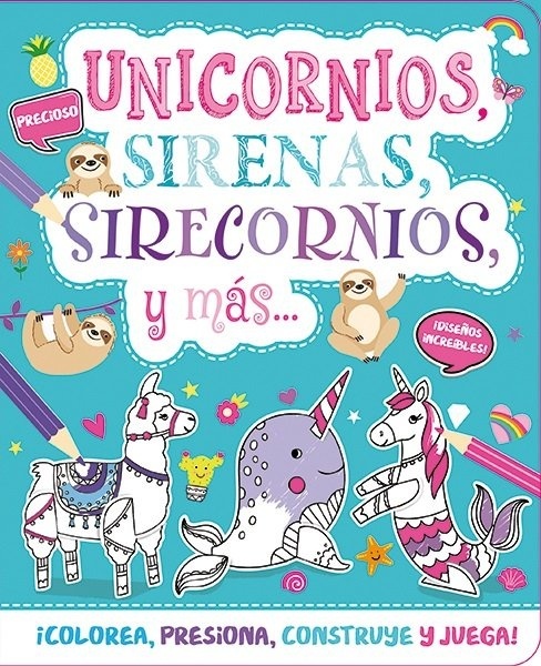 UNICORNIOS SIRENAS SIRECORNIOS Y MAS "libro de colorear"