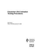 API TR 6J1:2000 Elastomer Life Estimation Testing Procedures