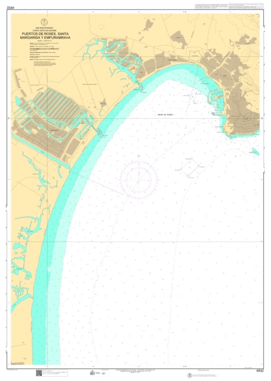 4932 Bahía de Roses ". 1:10000. 1:10000"