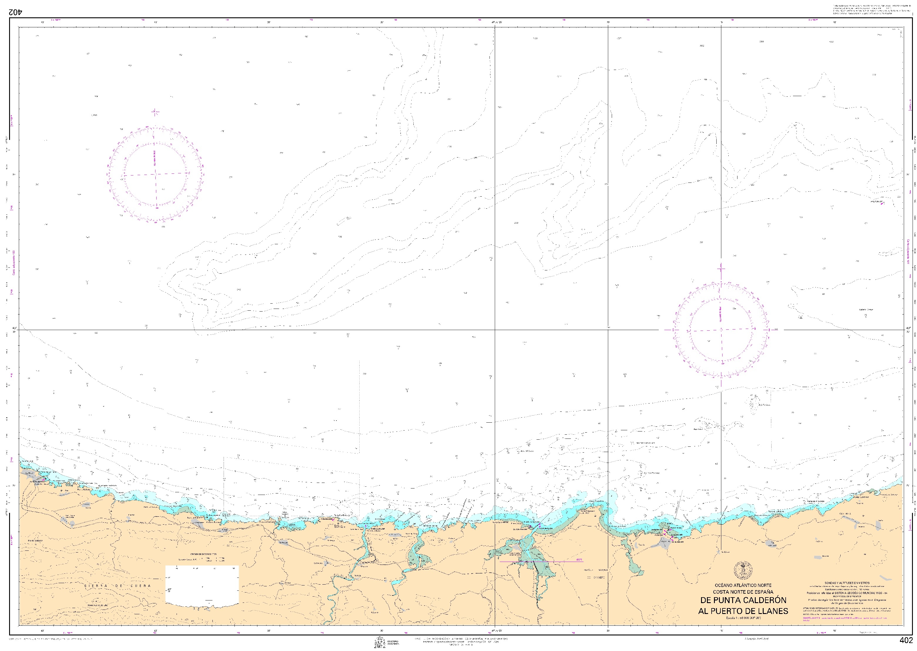 402 De punta Calderón al puerto de Llanes "POD. 1:50000. 1:50000"