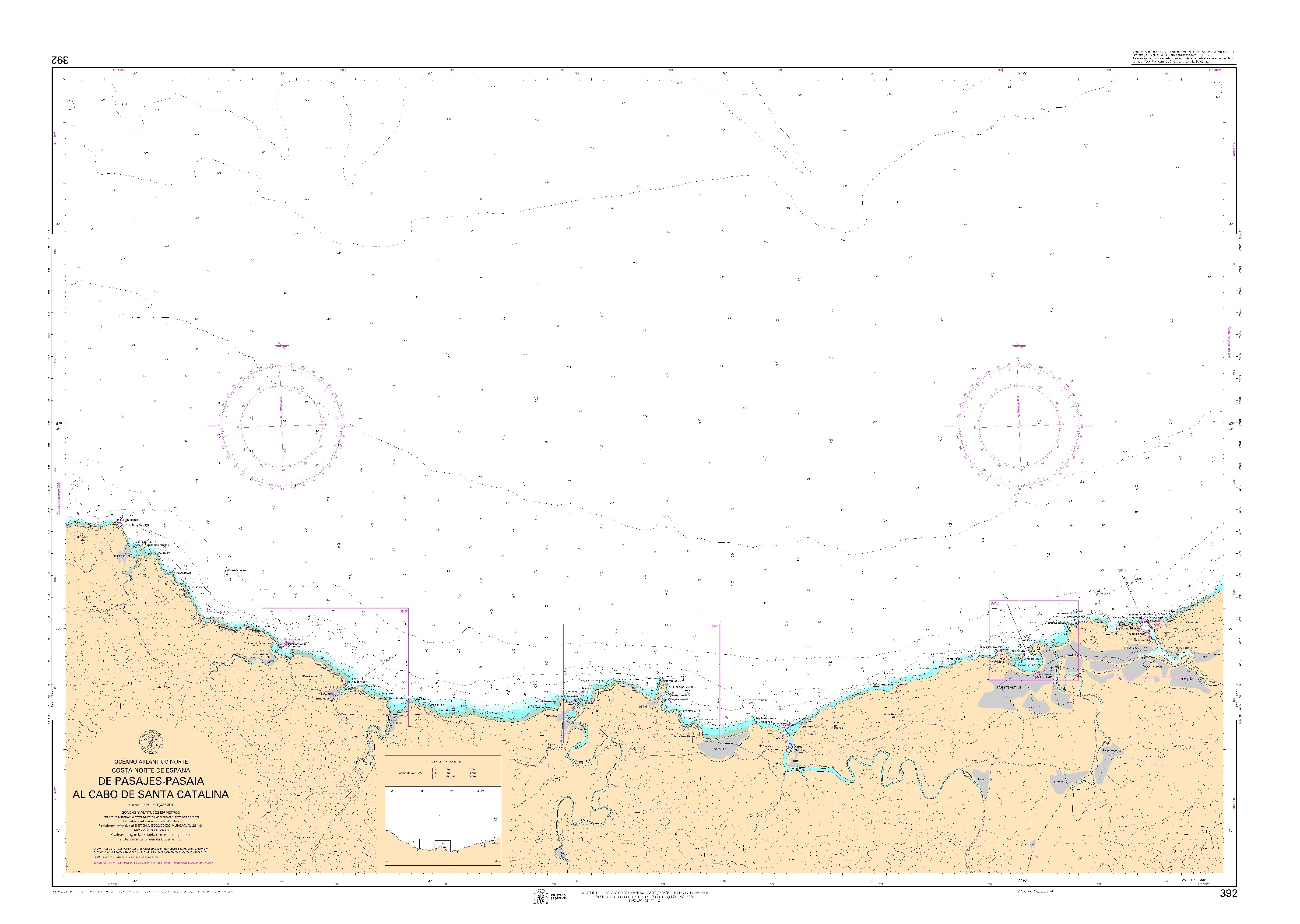 392 De Pasajes- Pasaia al cabo de Santa Catalina ". 1:50000. 1:50000"