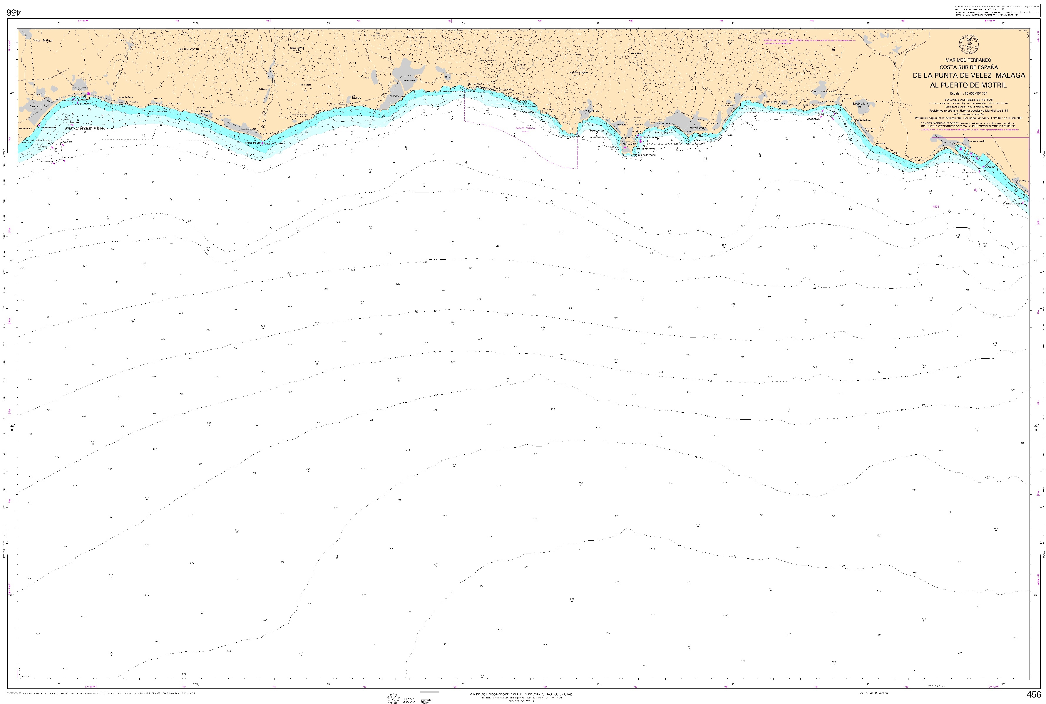 456 De la punta de Vélez - Málaga a puerto de Motril "1:50000"