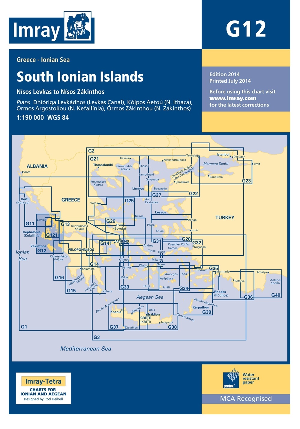 G12 South Ionian Islands "1:190,000"
