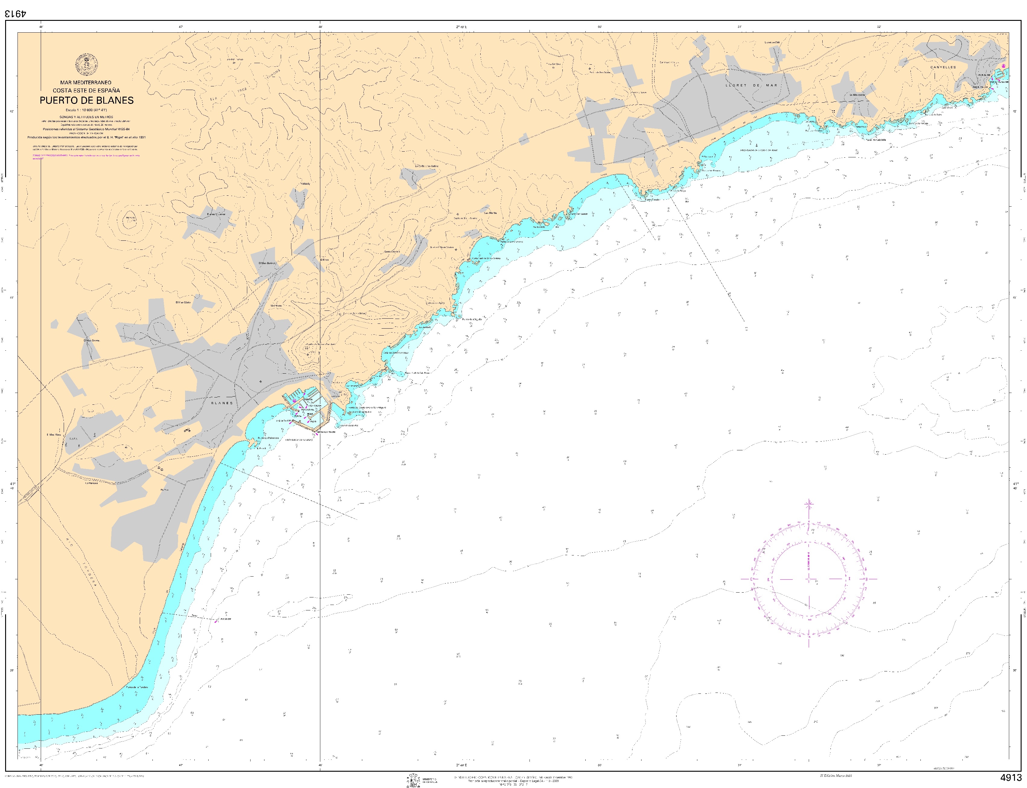 4913 Puerto de Blanes ". 1:10000. 1:10000"