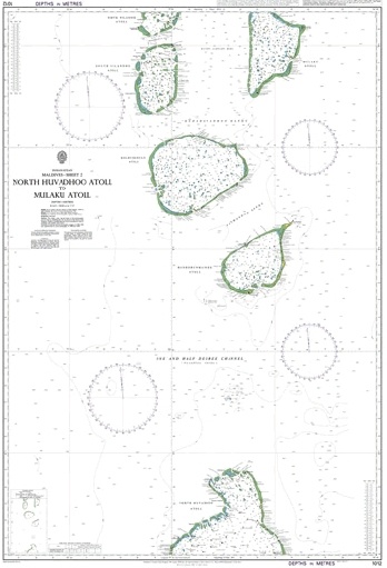 1012 North Huvadhoo Atoll to Mulaku Atoll "1:300,000"