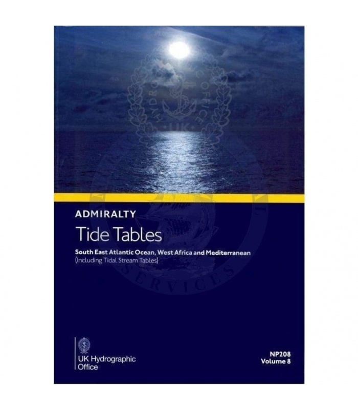 NP208-23 Admiralty Tide Tables SE Atlantic Ocean,W Africa and Mediterranean V8