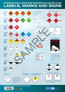 Wall chart: IMO Dangerous Goods labels, marks and signs, 2015