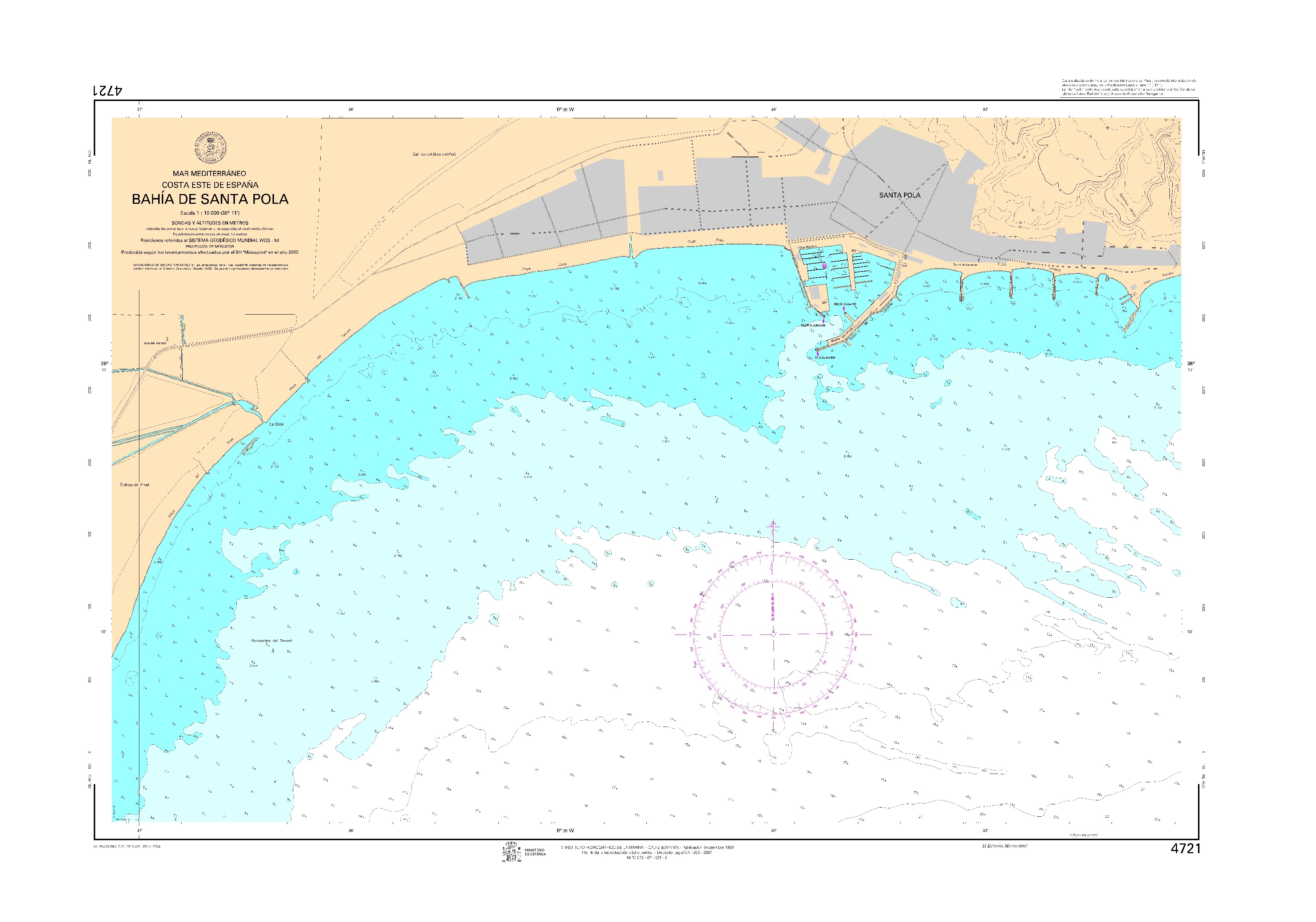 4721 Bahía de Santa Pola ". 1:10000. 1:10000"