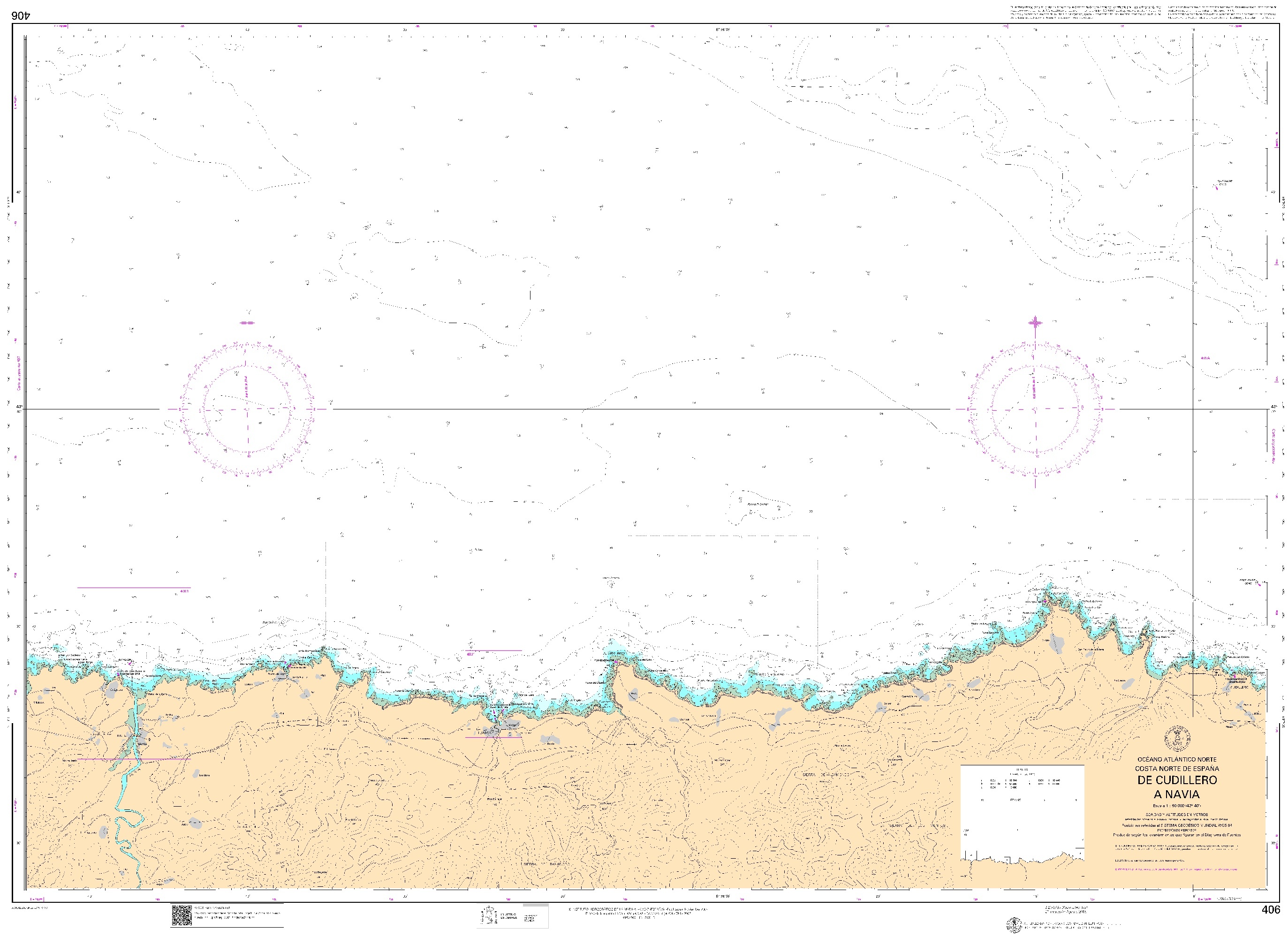 406 De Cudillero a Navia "POD. 1:50000. 1:50000"