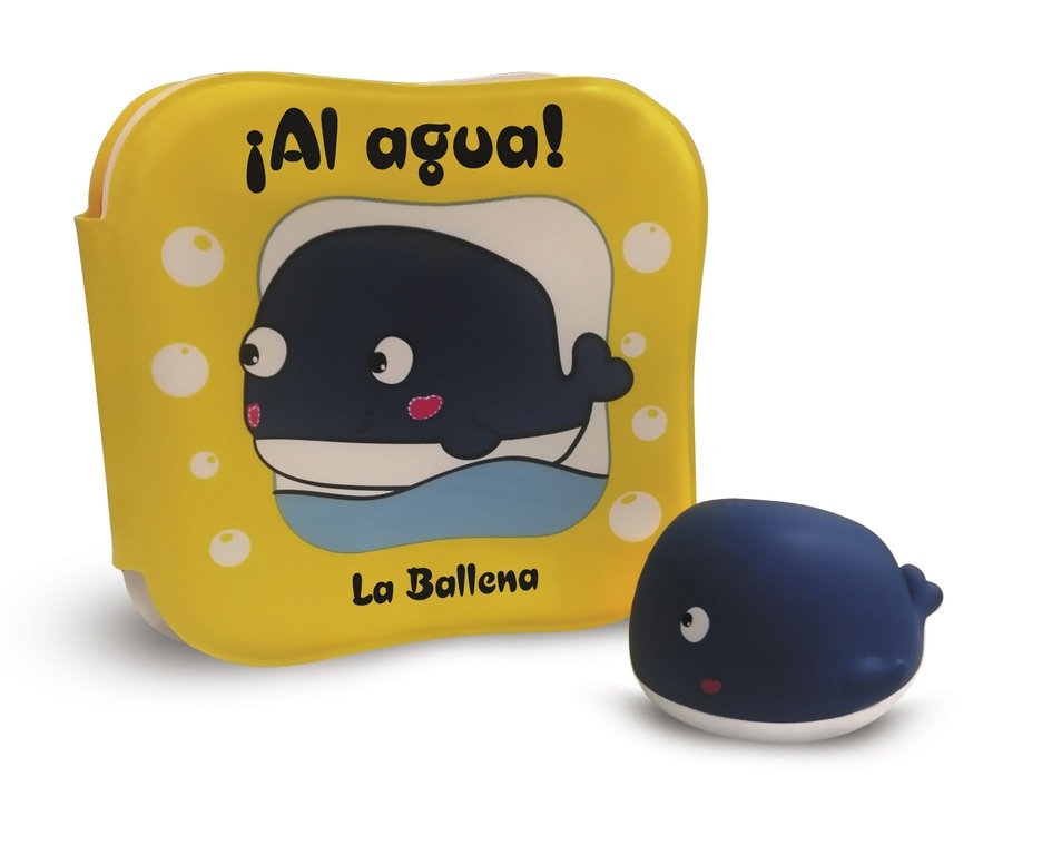 ¡Al agua! La ballena "Con una ballenita para la bañera"