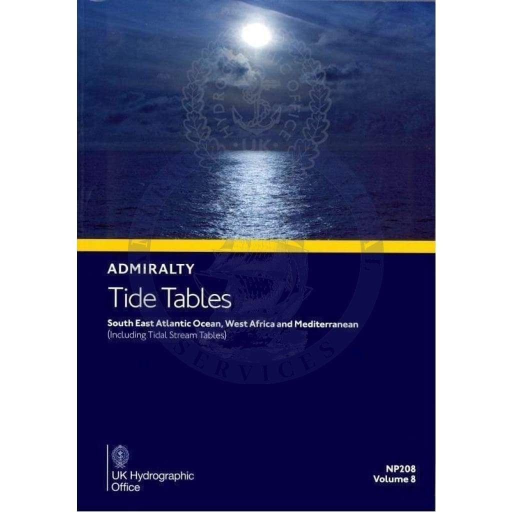 NP208-24 Admiralty Tide Tables SE Atlantic Ocean,W Africa and Mediterranean V8