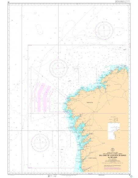 41 Del cabo de la Estaca de Bares al río Lima "1:350.000. 1:350000. 1:350000"