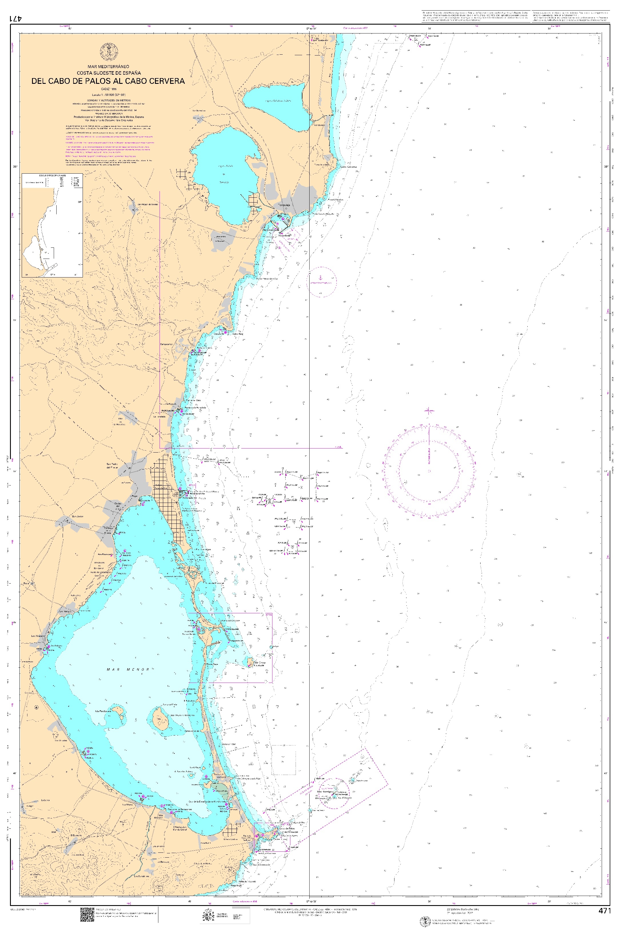 471 Del cabo de Palos al cabo de Cervera ". 1:50000. 1:50000"