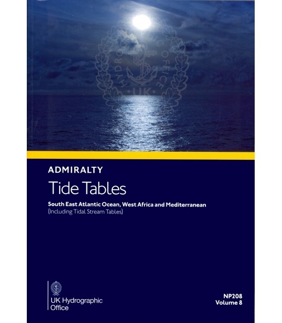 NP208-21 Admiralty Tide Tables SE Atlantic Ocean,W Africa and Mediterranean