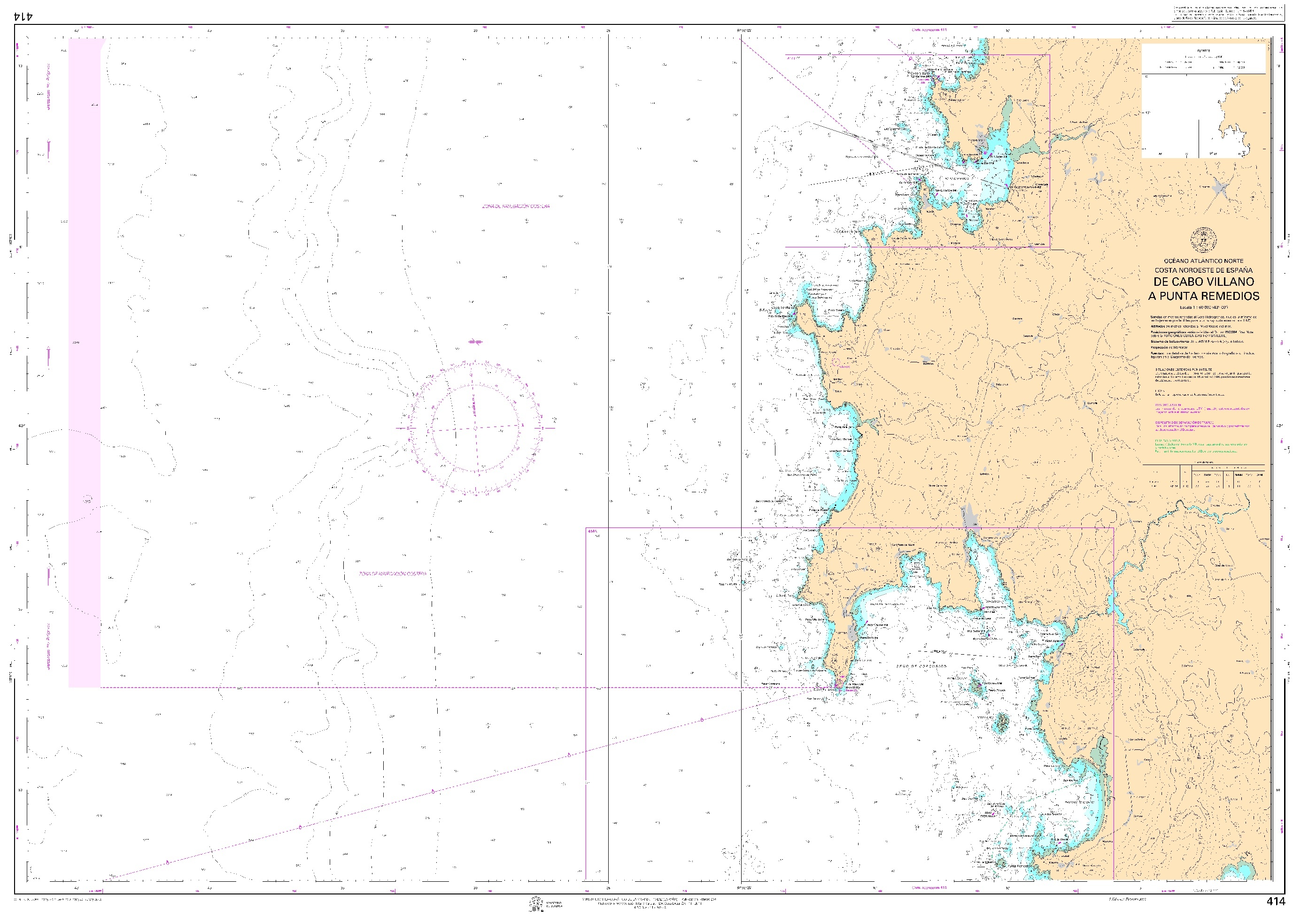 414 De cabo Villano a punta Remedios "1:60000. 1:60000. 1:60000"
