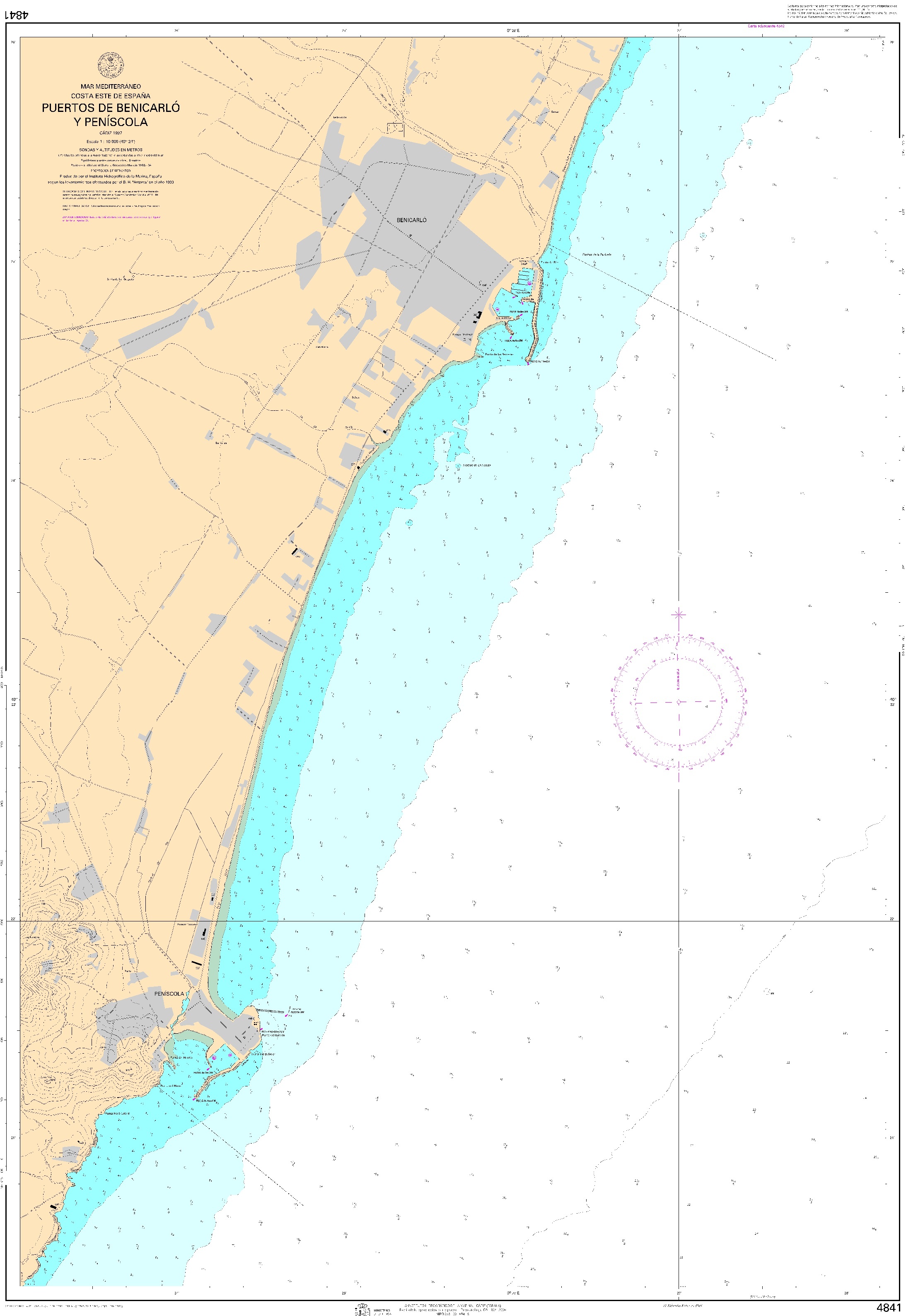 4841 Puertos de Benicarló, Peñíscola y Vinarós ". 1:10000. 1:10000"