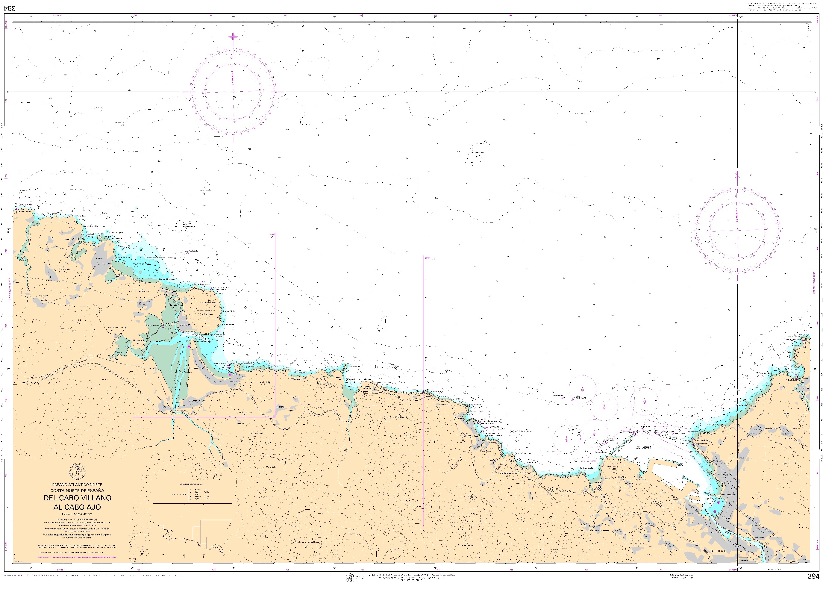 394 Del cabo Villano al cabo Ajo "POD. 1:50000. 1:50000"