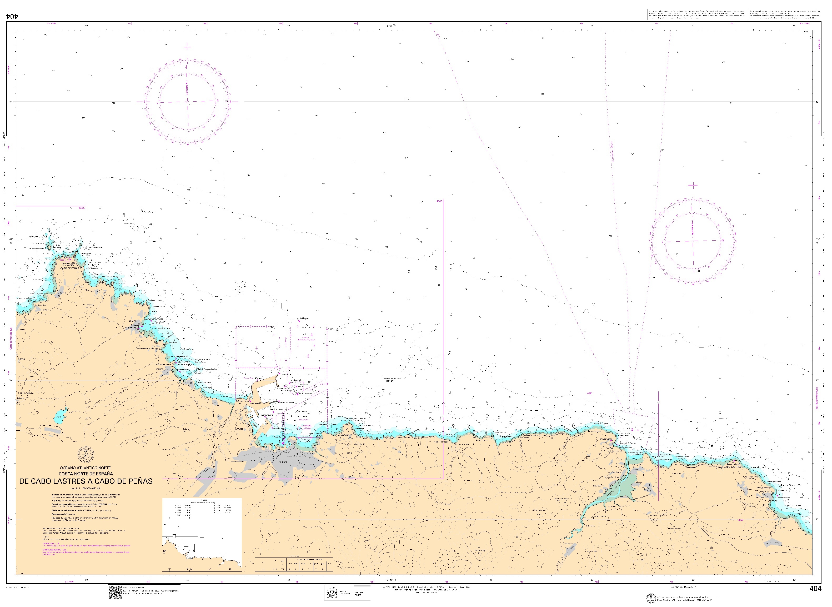 404 De cabo Lastres a cabo de Peñas "POD. 1:50000. 1:50000"