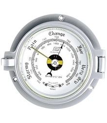Reloj Plastimo Bitácora 3" sin zonas de silencio. Cromado mate
