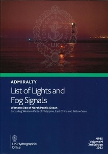 NP85 Vol M Admiralty List of lights and Fog Signals-West side N Pacific "Volume M West side of North Pacific Ocean"