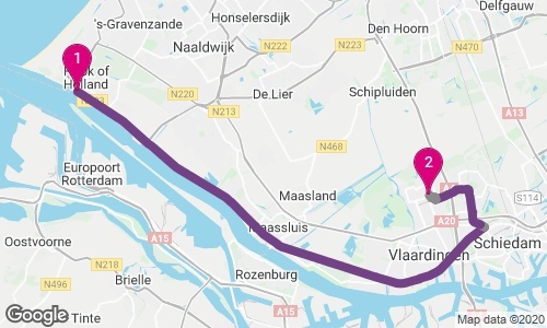 Hoek Van Holland to Vlaardingen( A y B)