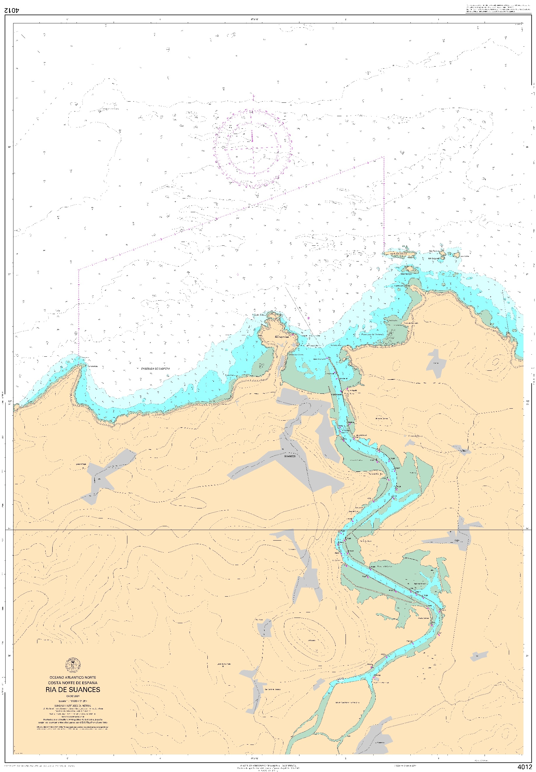 4012 Ría de Suances ". 1:10000. 1:10000"