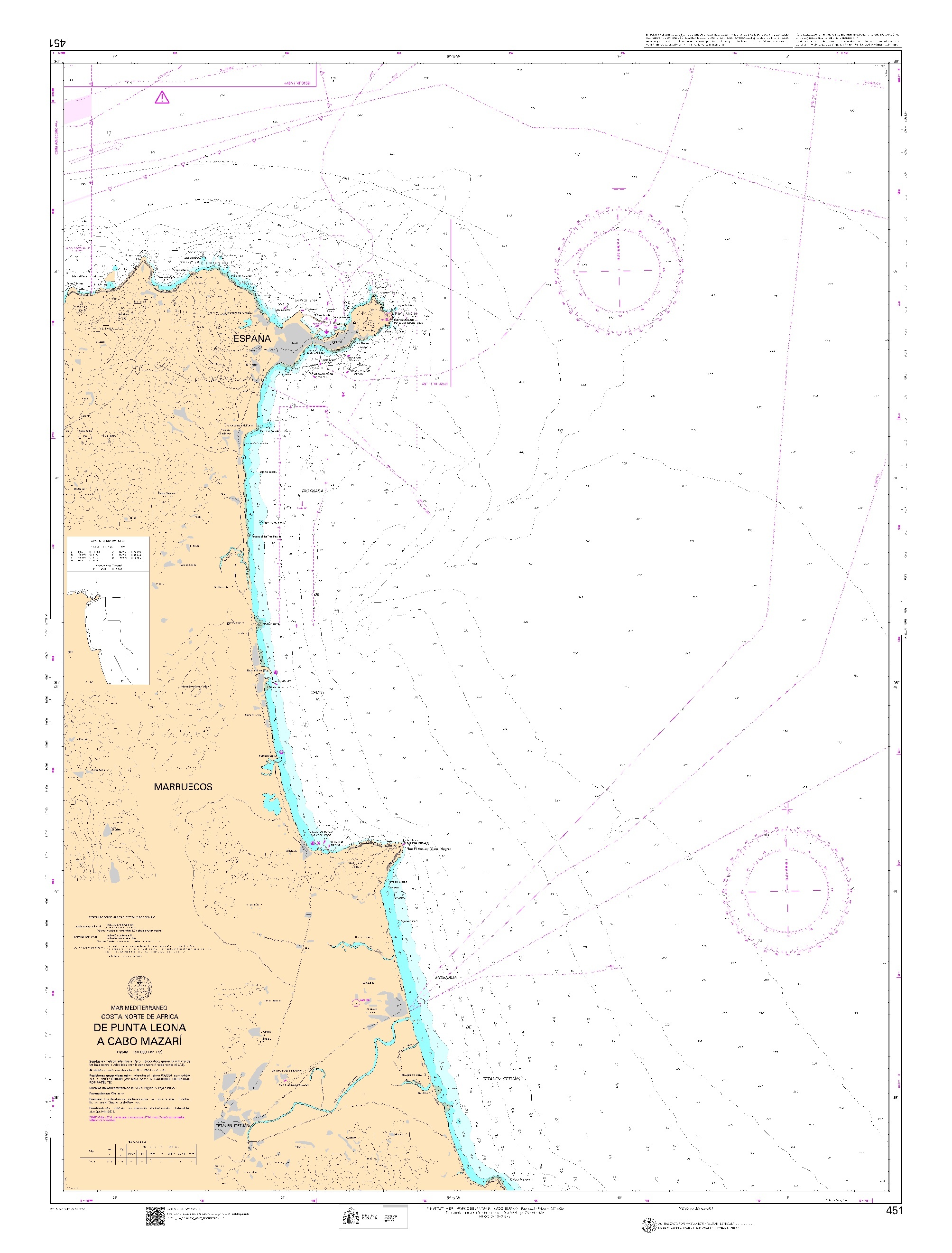 451 De la punta Leona al cabo Mazari ". 1:50000. 1:50000"