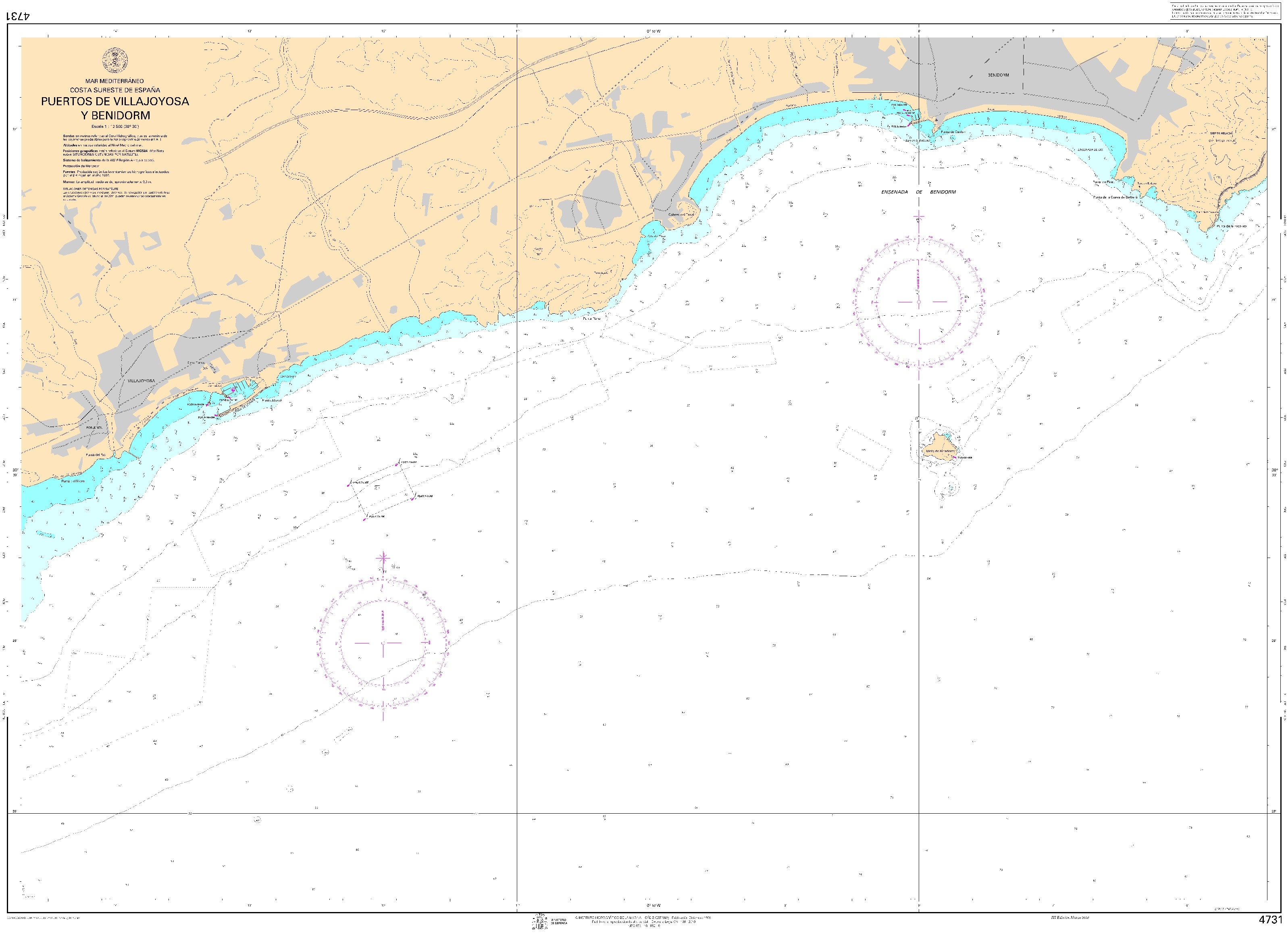 4731 Puertos de Villajoyosa y Benidorm ". 1:12500. 1:12500"