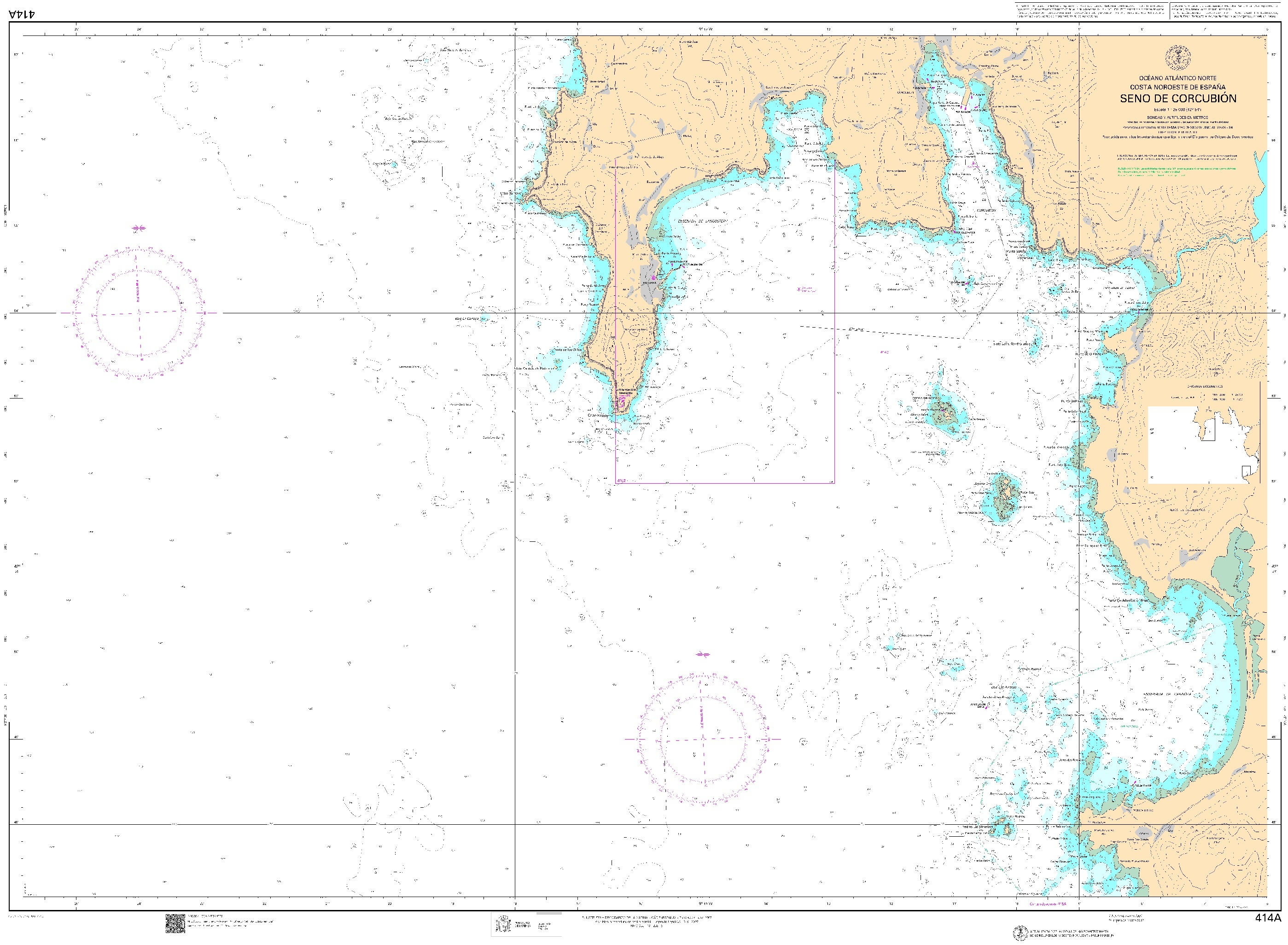 414A Seno de Corcubión "1:25000 POD. 1:25000. 1:25000"