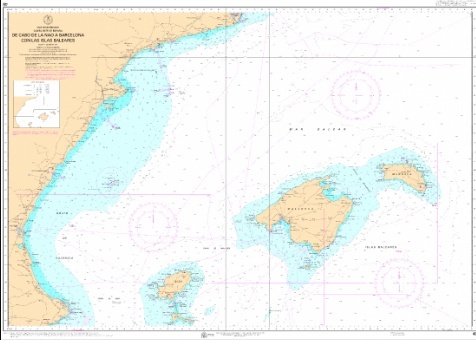 48 De cabo de la Nao a Barcelona con las Islas Baleares "POD. 1:425000. 1:425000"