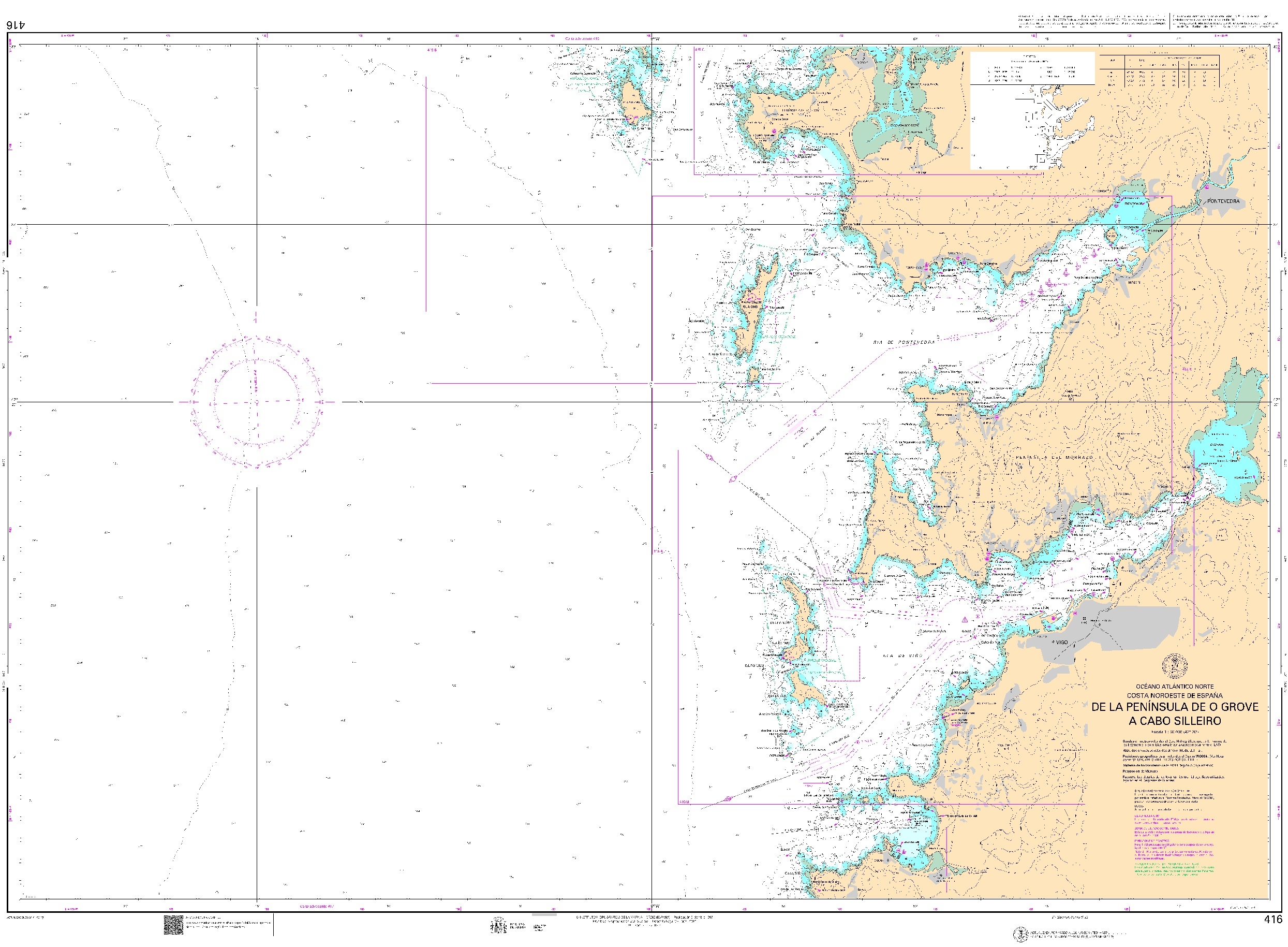 416 De la península de O Grove a cabo Silleiro "1:60000 POD. 1:60000. 1:60000"