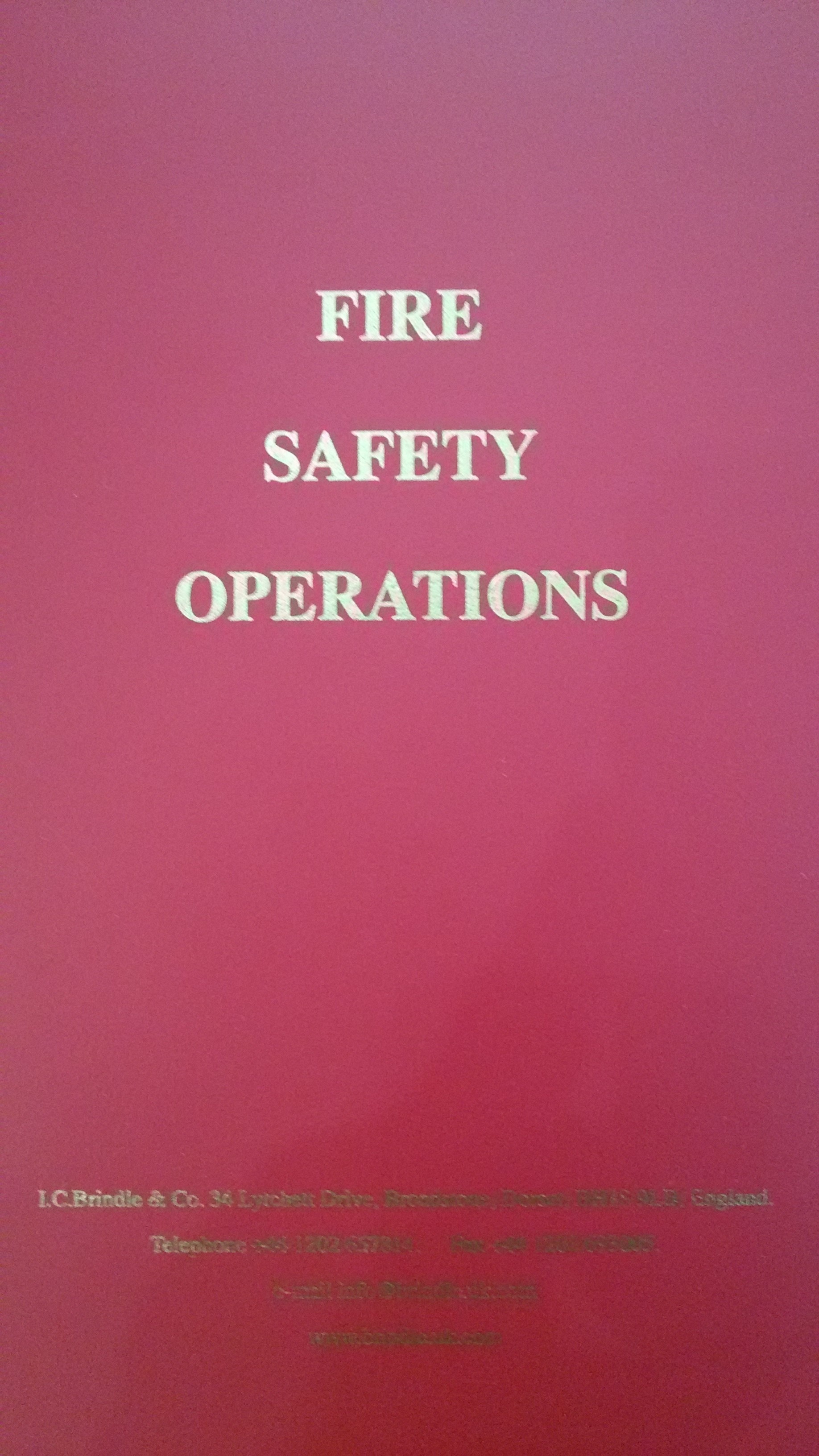Fire Safety Operations ***ya no existe** incluido en Fire training manual