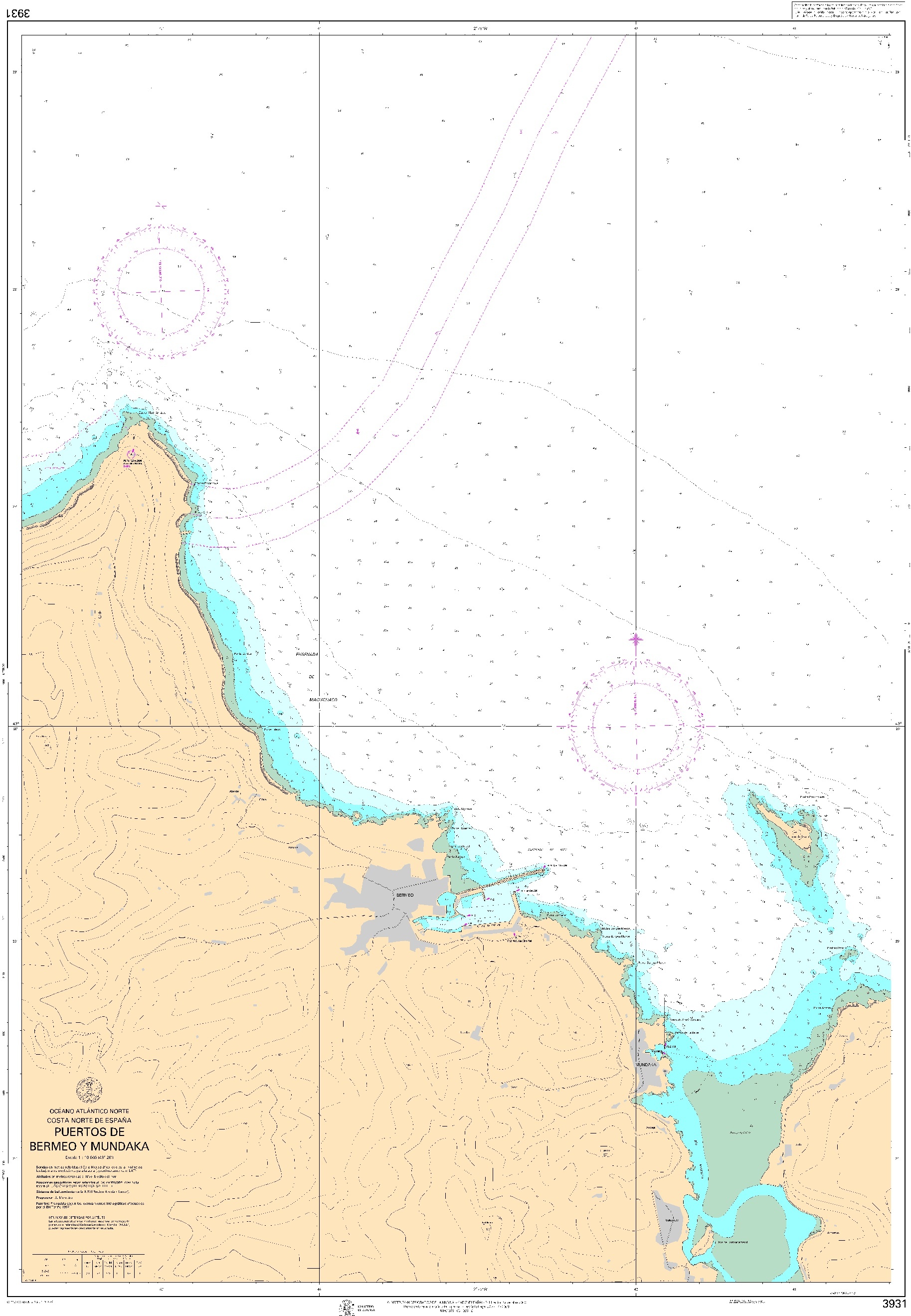 3931 Puertos de Bermeo y Mundaka ". 1:10000. 1:10000"