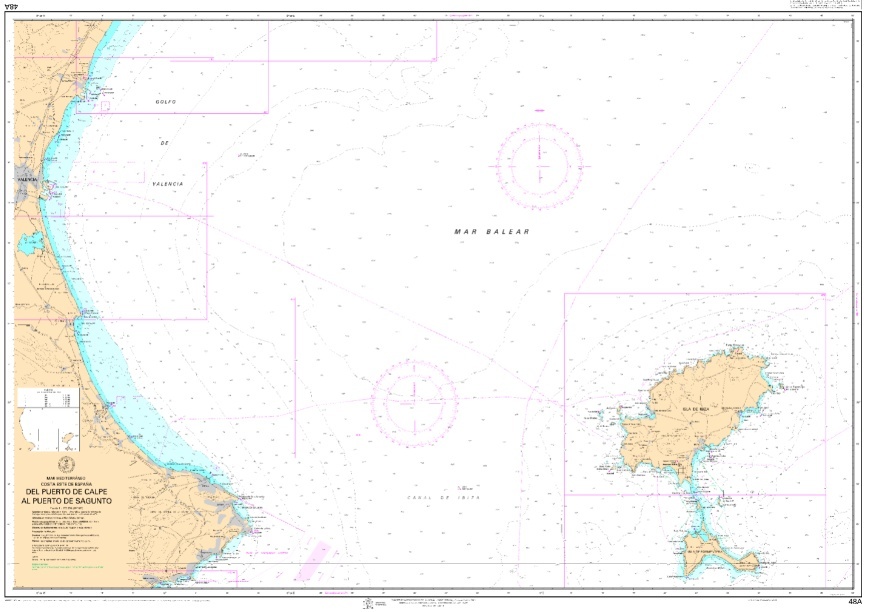 48A Del puerto de Calpe al puerto de Sagunto "POD. 1:175000. 1:175000"