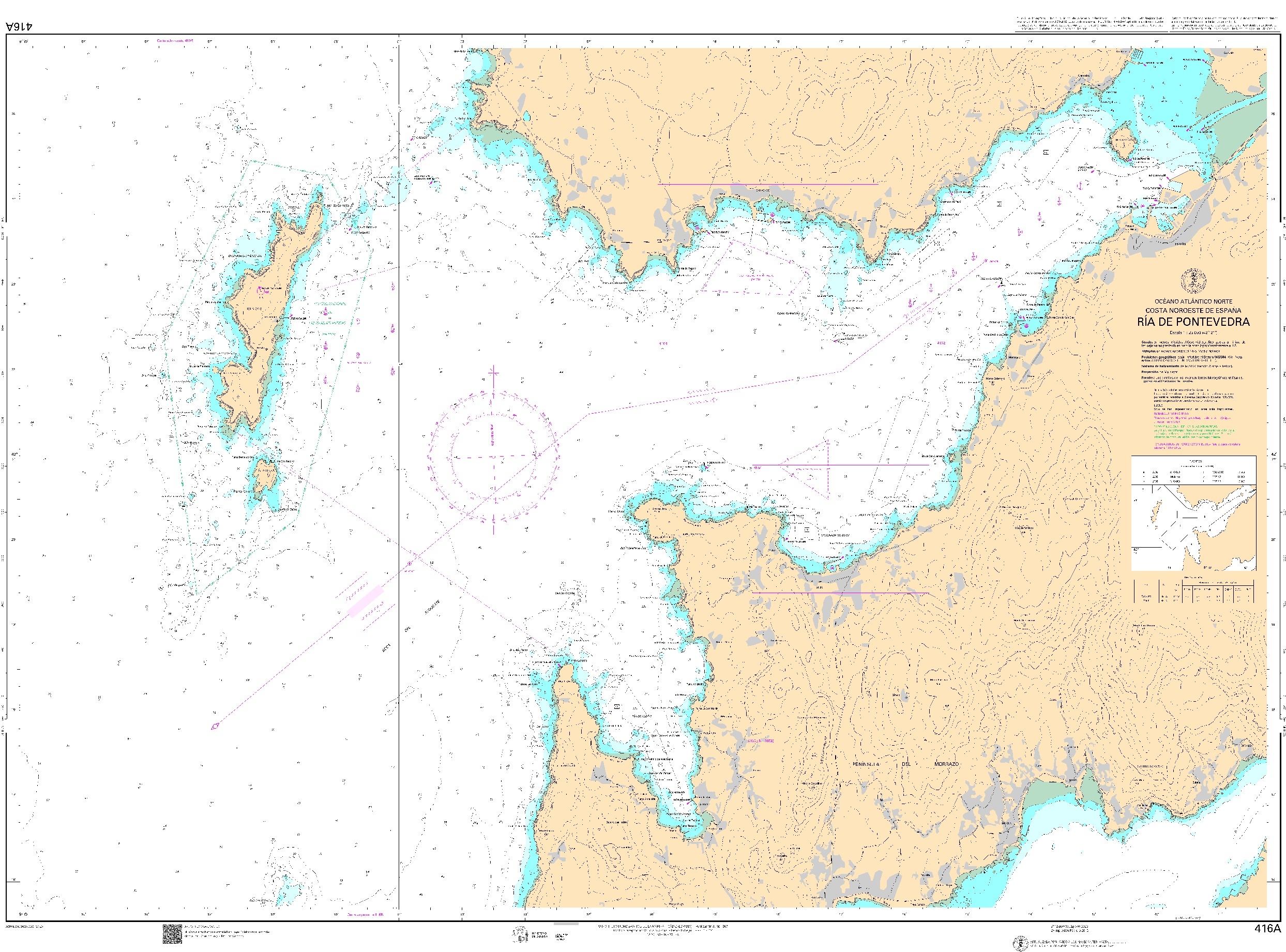 416A Ría de Pontevedra "1:25000 POD. 1:25000. 1:25000"