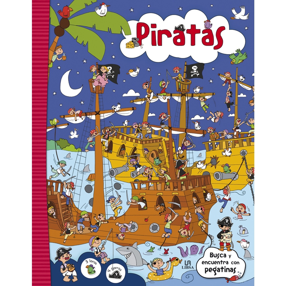 Piratas. Busca y encuentra con pegatinas