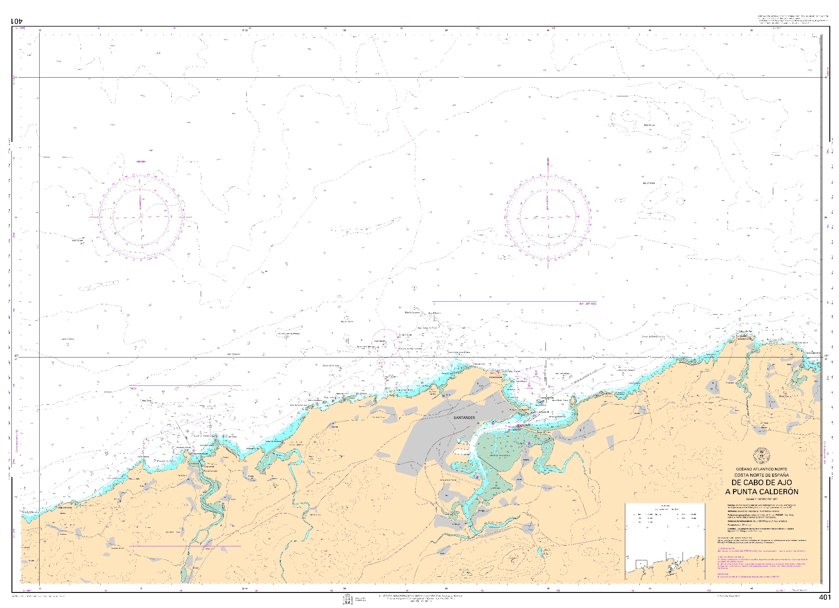 401 De cabo de Ajo a punta Calderón "POD. 1:50000. 1:50000"